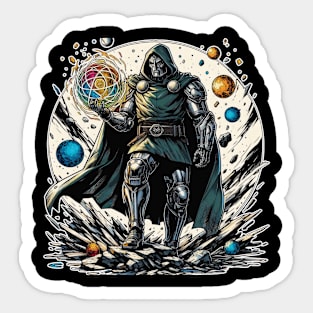Dr.Doom holding the multiverse Sticker